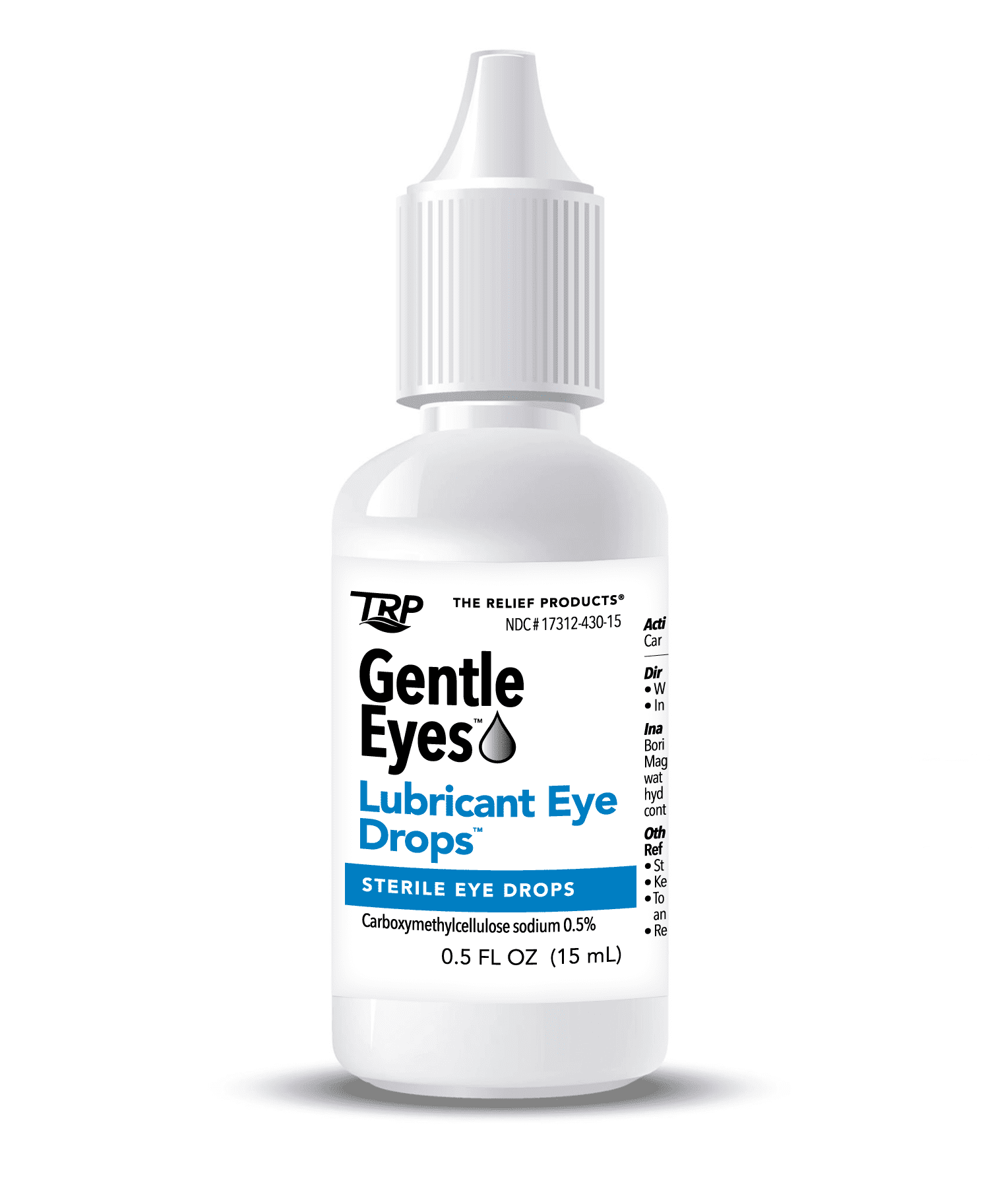 (3 pack) TRP Gentle Eyes Lubricant Eye Drops, Fast Long Lasting Relief, Moisturizing, 0.5 fl oz