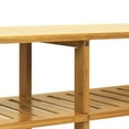 thumbnail image 6 of Oceanstar Bamboo Entryway Storage Bench, Holds 10 Pairs of Shoes, 42 L x 13 W x 18.75 H inches, Natural Color, 6 of 7