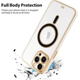thumbnail image 4 of for iPhone 13 Pro Max Case Plating Magnetic Crystal [ Support for Magsafe ] Luxury Case Camera Protector Shockproof Protective Anti-Skid Edge Cover Screen Protector Cover Phone Case -White, 4 of 6