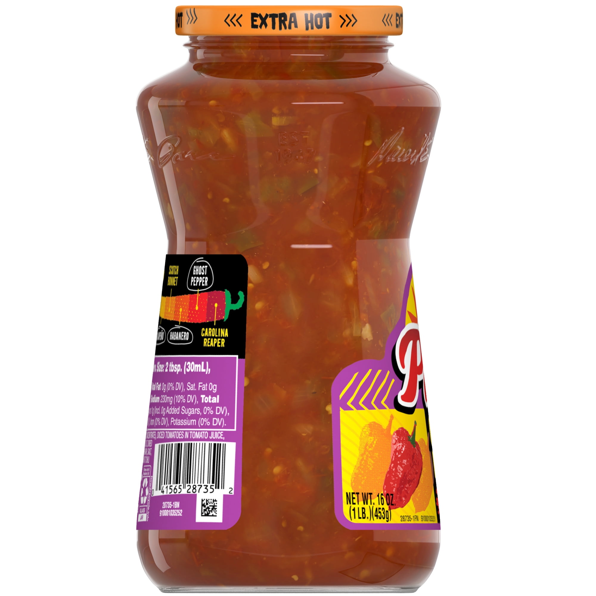Pace Ghost Pepper Habanero Extra Hot Salsa, 16 oz Jar