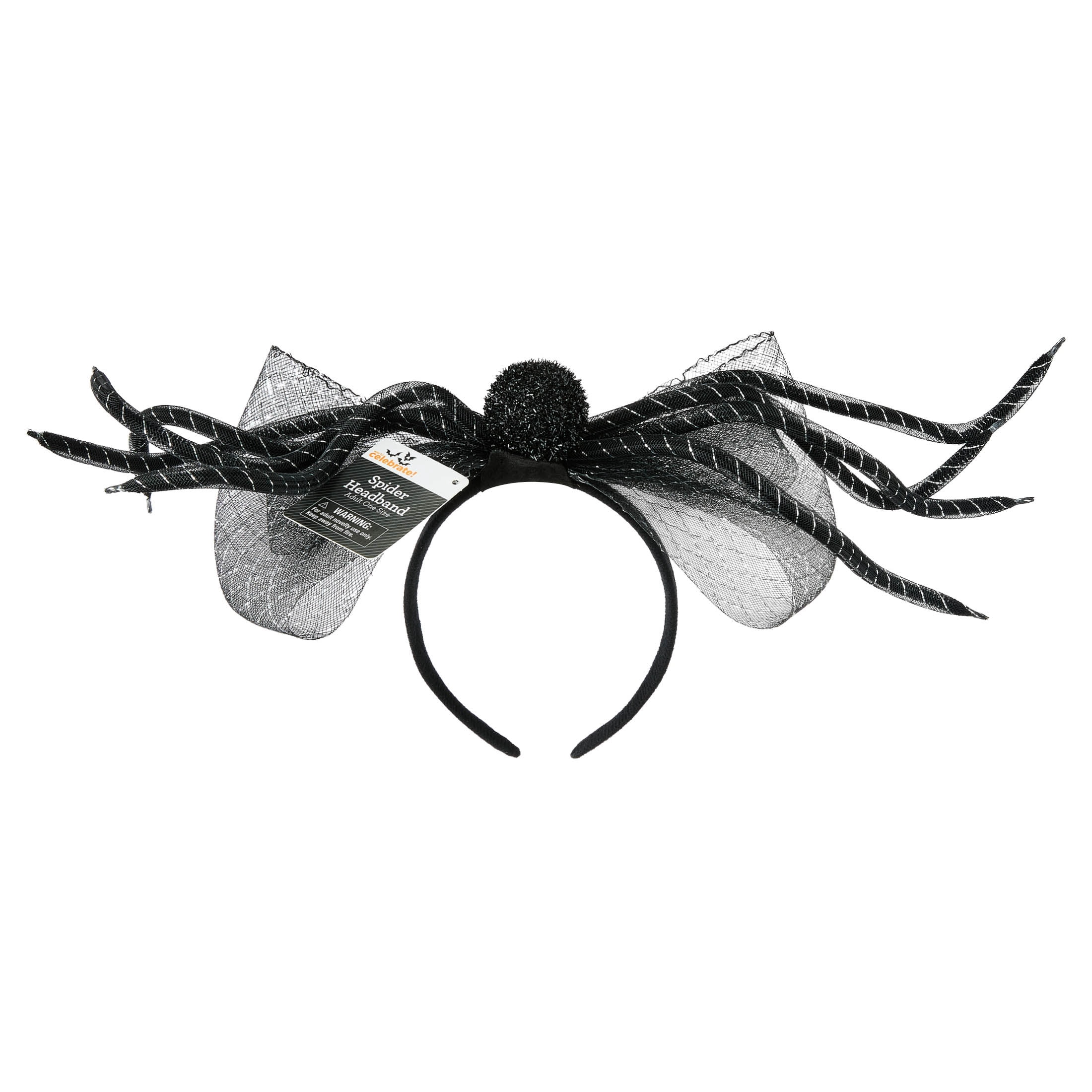 Spider Headband Costume Accessory for Adults, Black, Halloween by Way To Celebrate