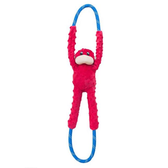 ZippyPaws 817076 Monkey Rope Tugz Dog Toy, Red - Large