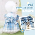 thumbnail image 5 of Dalrosia Plaid Dog Dress for Small Dogs Cats Bowknot Girl Dog Clothes with D-Ring Cute Princess Pet Puppy Dresses Spring Summer Pet Outfits for Chihuahua Yorkies Shih Tzu, 5 of 7