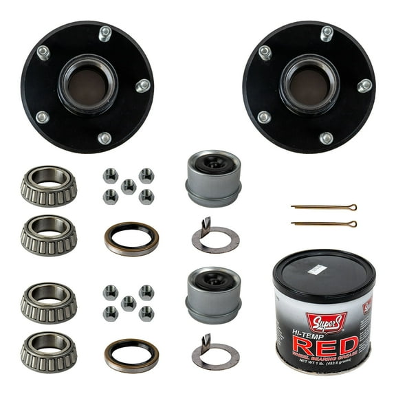 The Trailer Parts Outlet - 2000 lb Idler Trailer Axle Service Kit - 2k Capacity, 5x4.5 Bolt Pattern