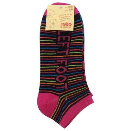 No Boundaries - Ladies Nobo 6pk Socks - Walmart.com
