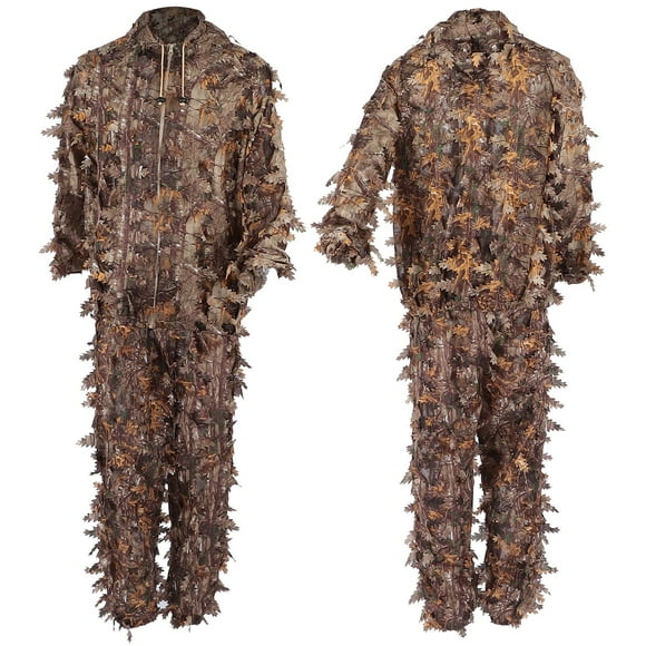 Brown Ghillie Suit, 3D Leaf 3D Leaf Suit For Wildlife Photography For Surveillance