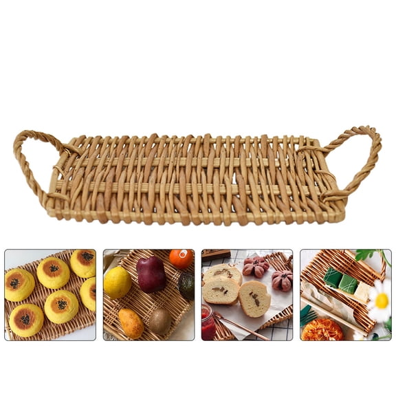 BESTYASH 1Pack Serving Platter Wood Khaki Color Food Display Canteen