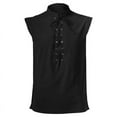 thumbnail image 1 of pstuiky Camiseta sin mangas para hombre, Top de verano para hombre, ajustado, con tirantes, color liso, manga corta, sin mangas, cuello alto Chaleco de hombre xl, 1 of 8
