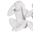 thumbnail image 2 of Polyresin Construct Famous Monkey Triplet Set, White - Saltoro Sherpi, 2 of 4