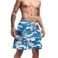 thumbnail image 4 of Men's Summer Casual Swim Trunks American Flag Beach Shorts, 4 of 4