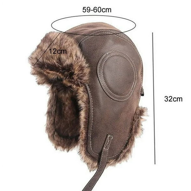 Winter Hat Men Women Pilot Aviator Bomber Trapper Hat Faux Fur