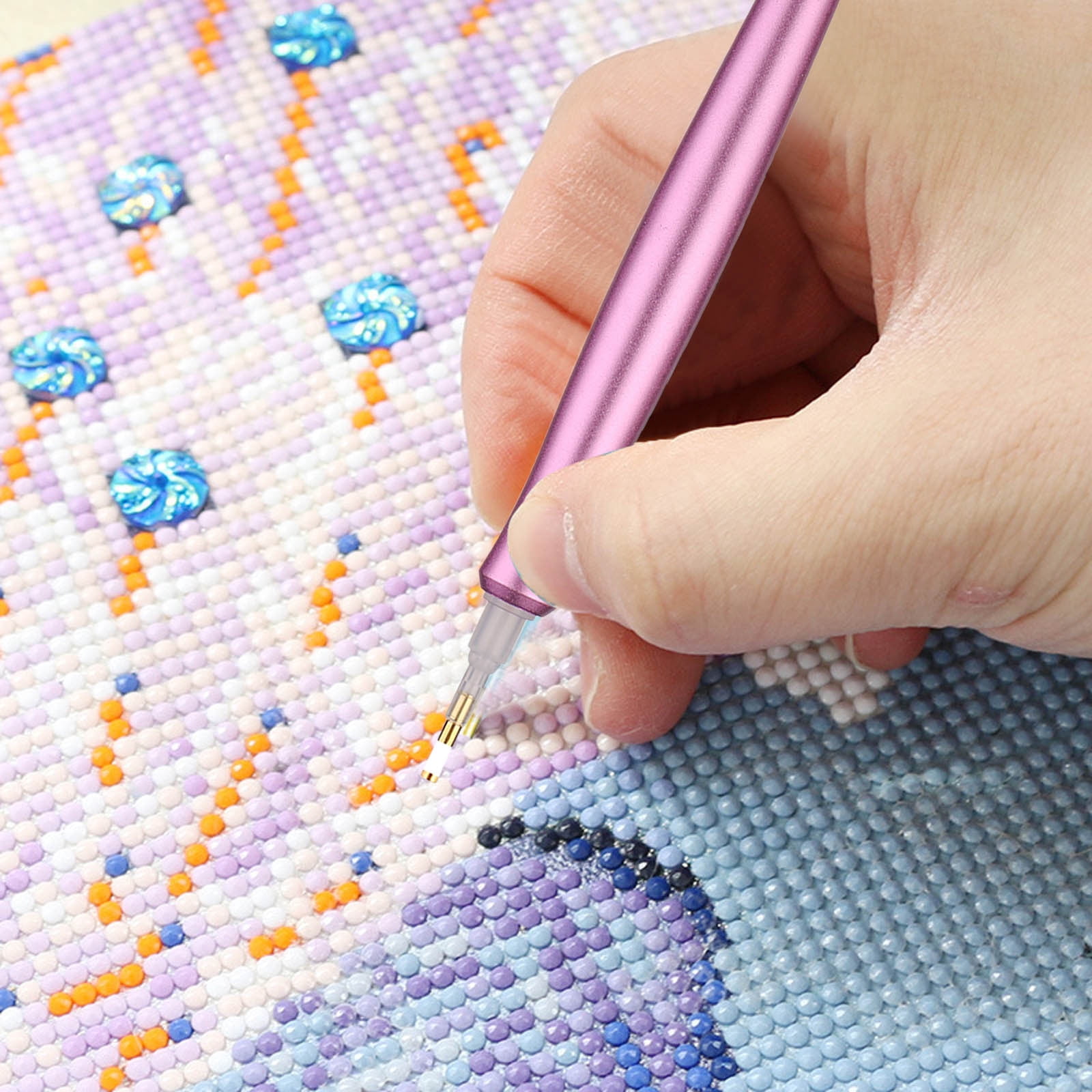 Electric Diamond Painting Pen - Vacuum Diamond Art Pen with Storage Tray | Long-Lasting & Stable Wireless Tool for DIY Diamond Painting | No Wax Needed for AB Drill Stones