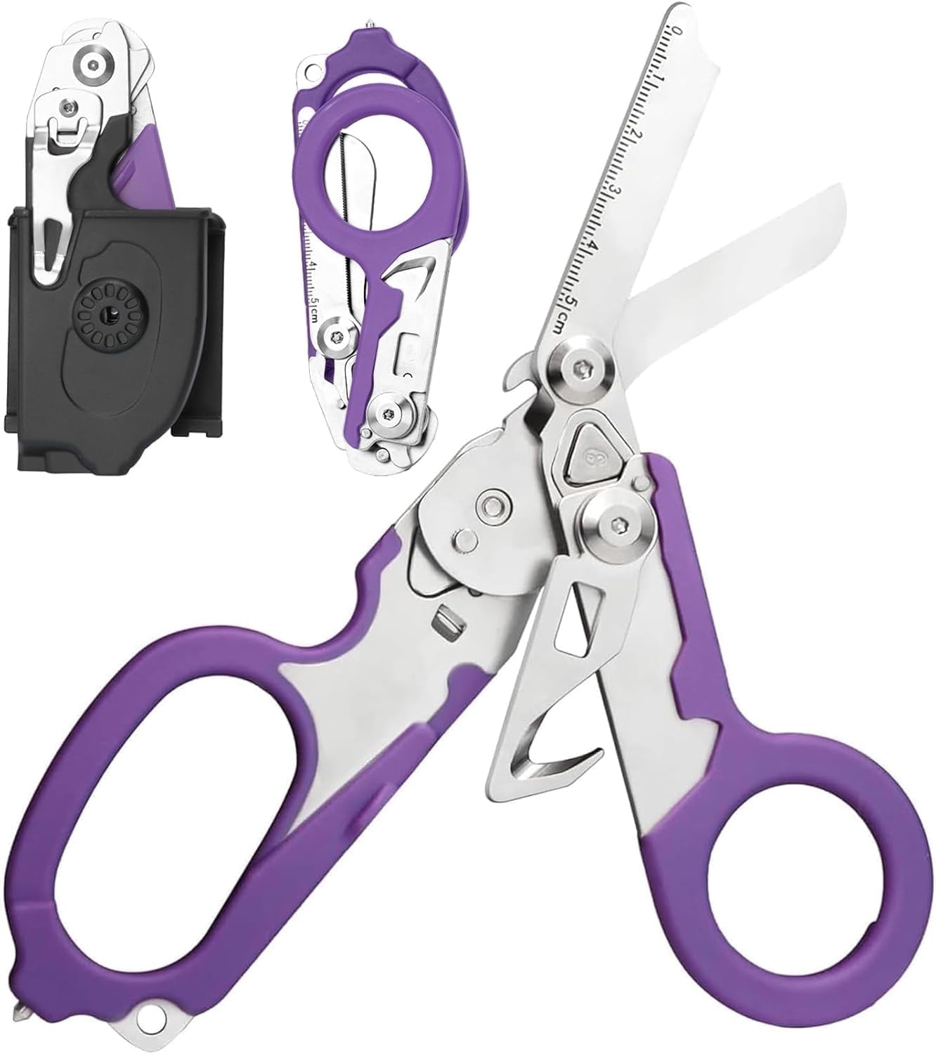 Trauma Shears,6 in-1 Emergency Response Shears with Protective Sheath,Medical Scissors Trauma Scissors for Outdoor Camping Rescue