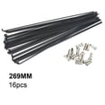 thumbnail image 2 of HEVIRGO 16Pcs 251mm-269mm MTB Mountain Bicycle Bike Wheel Steel Spokes Parts with Caps,269mm, 2 of 10