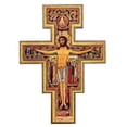 thumbnail image 1 of Cruz de Pared San Damián de Madera Intercesión (20 cm), 1 of 5