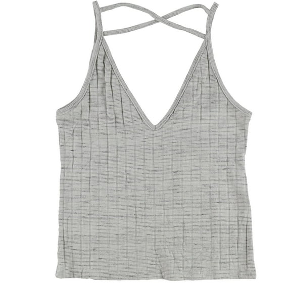 Project Social T Womens Criss Cross Tank Top, Grey, X-Small