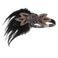 thumbnail image 4 of de Década de 1920 con Negra para Accesorio para Cabello 44 Cm / 17.32 Pulgadas perfecl Mujeres Flapper Headband, 4 of 8