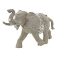 thumbnail image 1 of Kurt Adler Vintage Glamour Platinum Glass Glitter Elephant Table Piece, 1 of 2