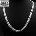 thumbnail image 2 of QQTDFG 925 Sterling Silver 5MM Sideways Chain Necklace For Men Women Jewelry Gift-45cm/18inch, 2 of 9
