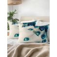 thumbnail image 3 of Waterproof Outdoor Throw Pillows with Inserts 12"x20" Set of 2, Peacock Feather Soft Decorative Pillowcases for Couch Bedroom, Teal Ethnic Rustic Farmhouse Elegant Pillow Covers for Sofa Living Room, 3 of 8