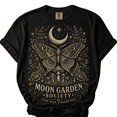 thumbnail image 5 of Moon Garden Society Gothic Moth Shirt, Vintage Luna Moth Floral Tee, Celestial Cottagecore Botanical T-Shirt, Dark Academia Gift, 5 of 7