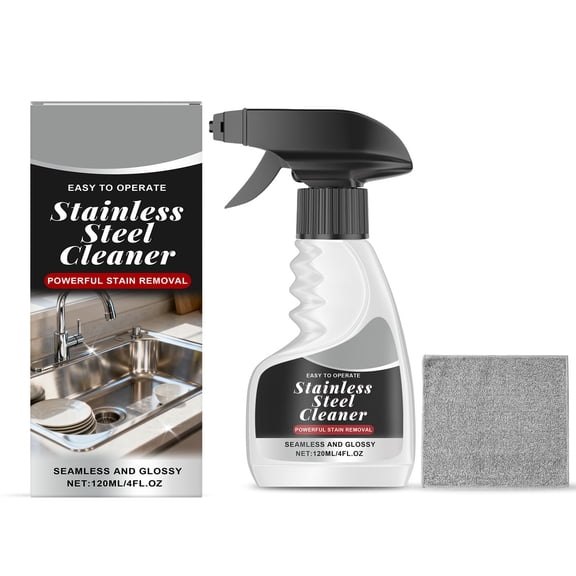 Yooshoverk 120Ml Stainless Steel Cleaning Spray - Degreaser & Polish With Rust Prevention For Kitchen Appliances Multicolor Free Size
