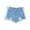 Blue, variant on IROINNID Women's Side Hollow Out Nightclub Stylish Denim Shorts