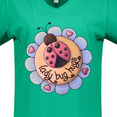 thumbnail image 4 of Inktastic Ladybug Hugs with Flower Women's V-Neck T-Shirt, 4 of 5