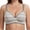 Gray, variant on Women's Striped Seamless Wirefree Bra Buttery Soft V-Neck Bralette with Adjustable Thin Straps Comfort Everyday Underwear