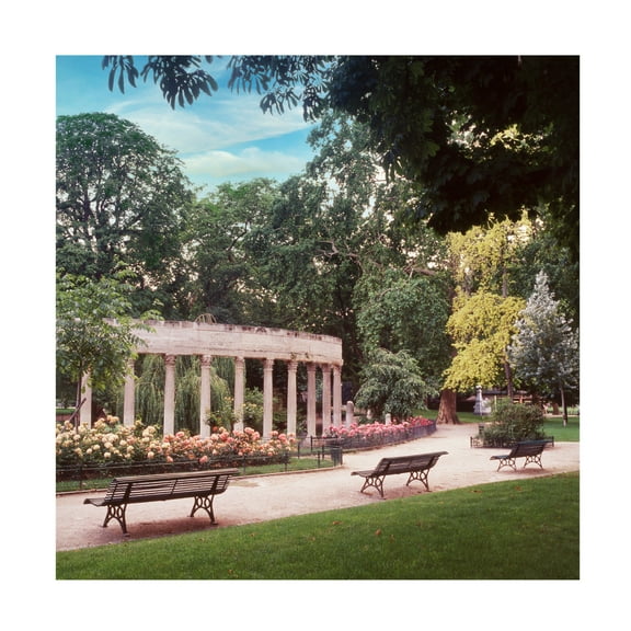 Canvas Wall Art - Alan Blaustein 'French Jardin No. 31' Wall Art for Living Room, Bedroom, or Office Décor by Trademark Fine Art - 24 x 24 Inches