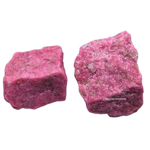 Thulite Crystal Raw Stones (2 Pieces)