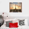 thumbnail image 5 of Nawypu  Canvas Nature Wall Art Modern Paintings &amp; Prints Decorations Cloudy Eiffel Tower Glam Window View Romantic Wall Hanging Artwork for Bedroom Office Kitchen, 5 of 6