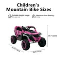 thumbnail image 7 of iRerts 12V Powered Ride on Toys UTV, Kids Ride on Cars with Remote Control, Bluetooth, Music, LED Lights, 4 Wheels Suspension, Kids Cars Electric Vehicles for Boys Girls Ages 3-6 Gifts, Magenta, 7 of 7