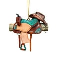 thumbnail image 1 of Western Cowboy Saddle Acrylic Pendant For Horses Lovers Unique Ranch, 1 of 2