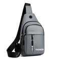 thumbnail image 3 of Bolsa de pecho Bandolera para hombres y mujeres, mochila ligera de varios bolsillos con correa ajustable para viajar, senderismo, deportes y uso diario, 3 of 9