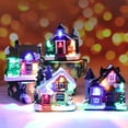 thumbnail image 4 of Warm White LED Christmas Village Scene - Battery Operated Resin Houses and Town | Eye-catching, High Durability Xmas Ornaments for Home, 4 of 8