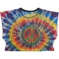 thumbnail image 2 of Purple Orchid - Little Girls Short Sleeve Cropped Top 31250-5 (tie dye peace), 2 of 3