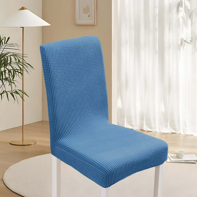 Dining Room Chair Cover Elastic Stretch Polyester Fleece Seat Slipcover with Secure Fit for Standard Chairs – Color 11