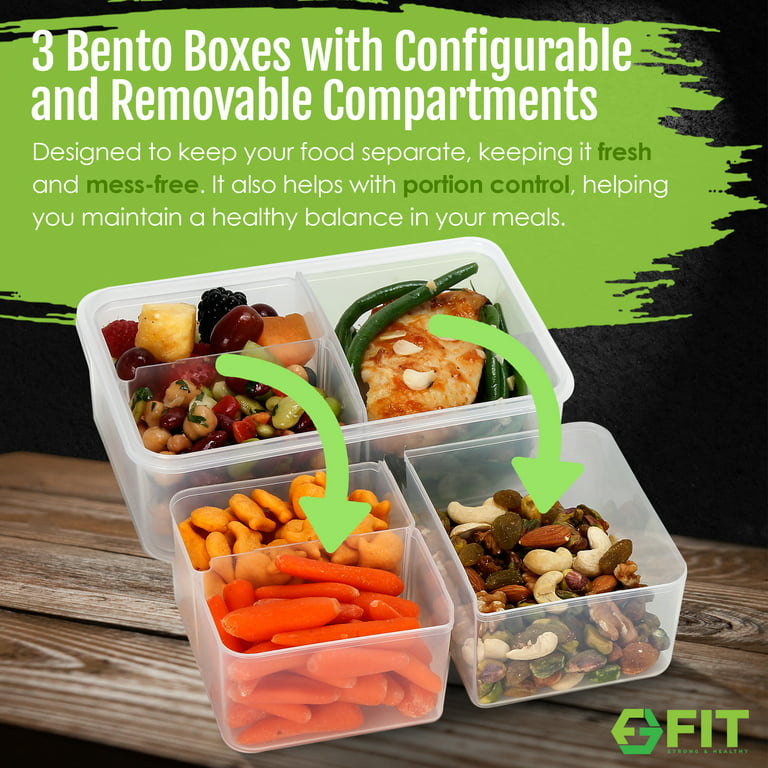 Square Bento Box, Adult Lunch Box Stackable, Bento Boxes For Adults Lunch  Containers, Leak Proof Adult Bento Box With Removable Compartments, Bento  Box Lunch Box Microwave Safe, Suitable For Lunches, Office, School