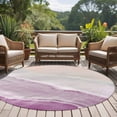thumbnail image 4 of Round Rugs 5Ft, Pink Coastal Wave Round Area Rug Washable Indoor Throw Carpet, Summer Modern Ocean Beach Soft Non Slip Circle Rug for Cabinet Bathroom Home Decor Aesthetic, 4 of 8