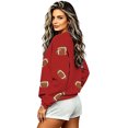 thumbnail image 5 of Sweatshirts for Women Long Sleeve Round Neck Ladies Rugby Print Casual Home Pullover Sweater, 5 of 7