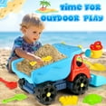 thumbnail image 6 of Beefunni Sand Toys for Toddlers Kids, Beach Toys, Truck Sandbox Toys Set, Activity Sensory Water Play Summer Outdoor Toys Gift for Kids Age 3 4 5 6+, Sand Molds Kit, 6 of 7