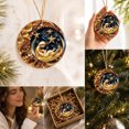 thumbnail image 5 of YuanGuangQ Christmas Acrylic Star Ornaments, 2D Round Winter Decorative Pendant Flat Tree Hanging, Holiday Party Decor for Christmas Tree Home Mantel Shelf Gift Decoration., 5 of 6