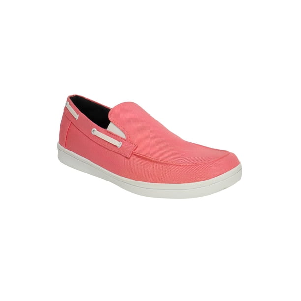 Zapato Hombre Blackman Casual Estilo Náutico Pull-On Rosa Suela Blanca Talla 28