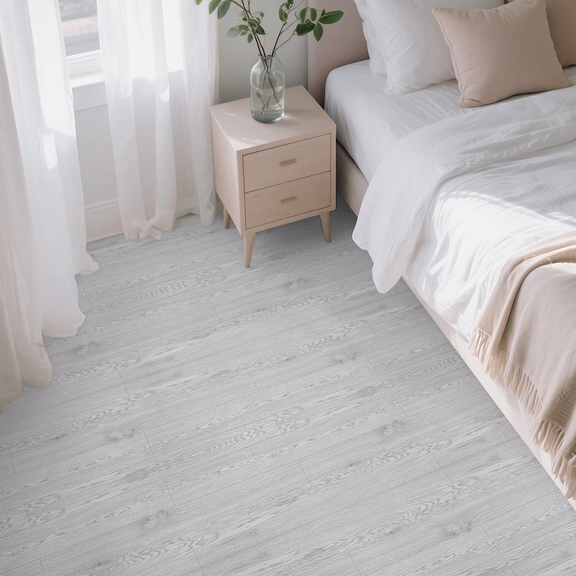 Abyssaly Gray Wood PVC Peel and Stick Vinyl Flooring Tile 15.7 inch x 23.6 inch /25.8 Sq.ft,Thicken Self-Adhesive Vinyl Flooring Tile Easy DIY Install for Bathroom and Kitchen Floor
