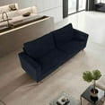 thumbnail image 3 of GVN Futon Couch, Sofa Loveseat, Lazy Sofa,Black Corduroy, Modern Style Solid Color Sofa, Multi-Person Sofa, Suitable For Living Room And Office, 3 of 12