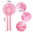 thumbnail image 2 of Zhuge Gorro de seda satinada para dormir para mujer, gorro grande para el pelo, gorro para dormir por la noche, bufanda envolvente para mujer, trenzas, cabello rizado con banda para atar (rosa), 2 of 4