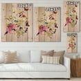 thumbnail image 4 of Designart 'Ancient Chrysanthemums With Bouquet I' Traditional Print on Natural Pine Wood, 4 of 5