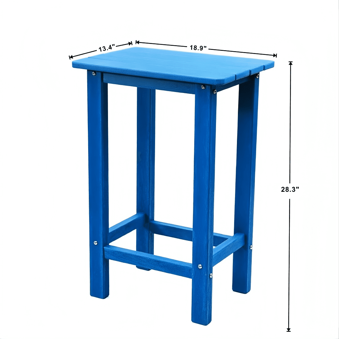 Outdoor Bar Chair, Heightened High Seat Stool for Garden Patio Outdoor Bar Area, Navy Blue