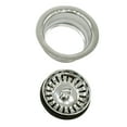 thumbnail image 5 of Westbrass D2089SEV-05 3-1/2" Waste Disposal Drain Flange Basket with Strainer, Polished Nickel, 5 of 6